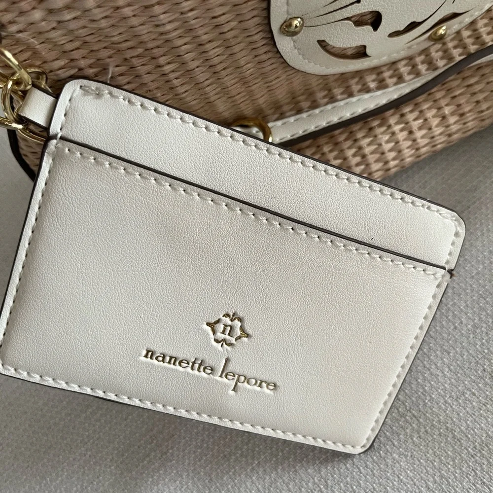 Nanette Lepore faux straw crossbody bag. - Picture 7 of 8